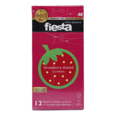 کاندوم خاردار فیستا مدل fiesta Strawberry Dotted 
