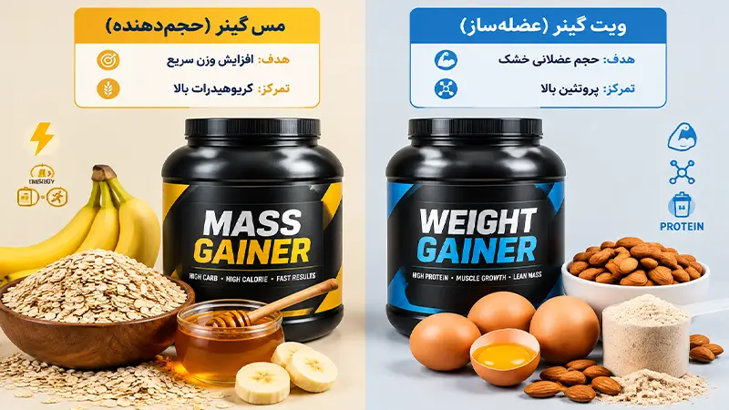 انواع مکمل گینر