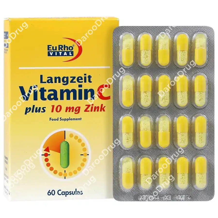 کپسول ویتامین سی و زینک 10 یوروویتال Eurho Vital Vitamin C Zinc