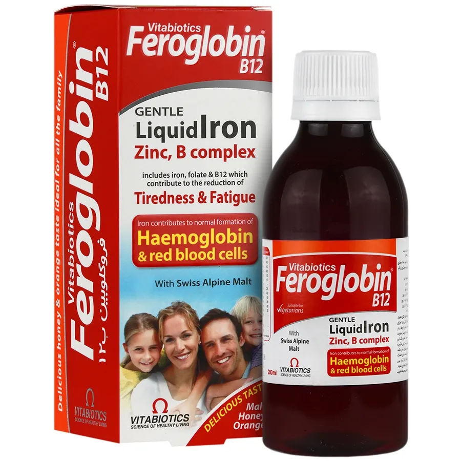 شربت آهن فروگلوبین ب12 ویتابیوتیکس Vitabiotics Feroglobin B12