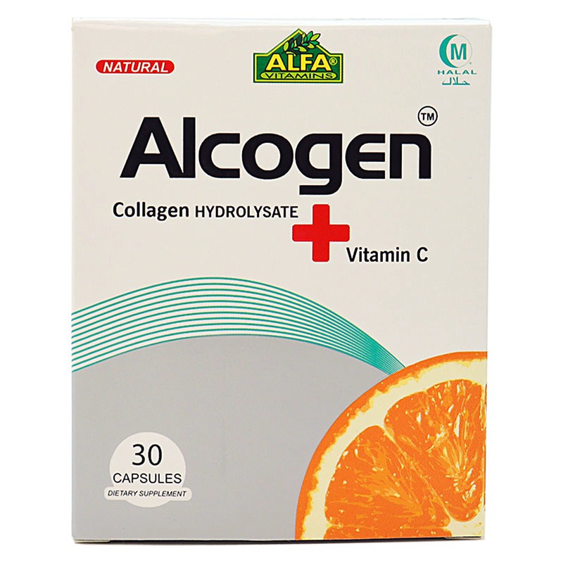 کپسول آلکوژن کلاژن با ویتامین Alcogen + vitamin C آلفا Alfa