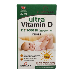 قطره خوراکی اولترا ویتامین د3 1000 ویتابیوتیکس Ultra Vitamin D3