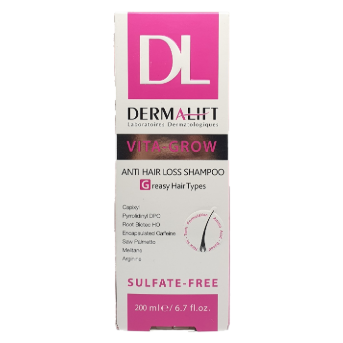 Dermalift Vita-grow شامپو تقویت کننده و ضد ریزش مخصوص موهای چرب ویتاگرو درمالیفت