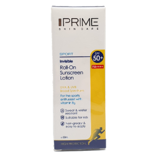 لوسیون ضد آفتاب SPF50 رول-آن و فاقد رنگ پریم prime
