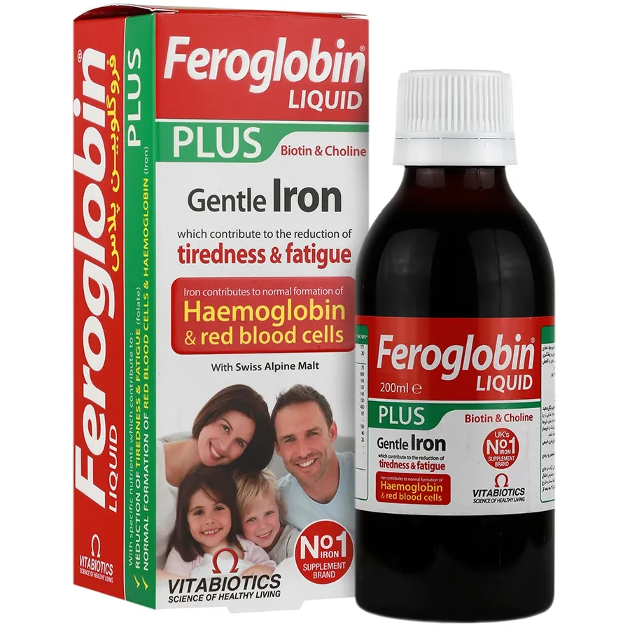 شربت آهن فروگلوبین پلاس ویتابیوتیکس Feroglobin plus