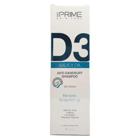 شامپو ضد شوره D3 مناسب پوست سر چرب پرایم Prime