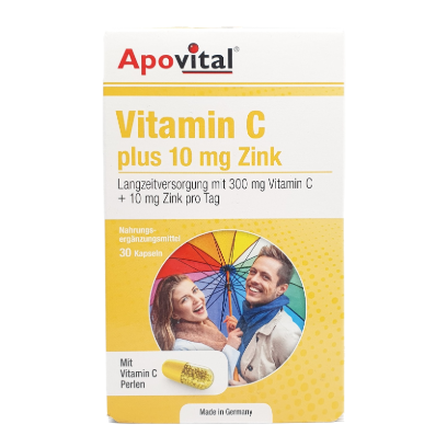 کپسول ویتامین سی و زینک آپوویتال Apovital Vitamin C Plus Zink