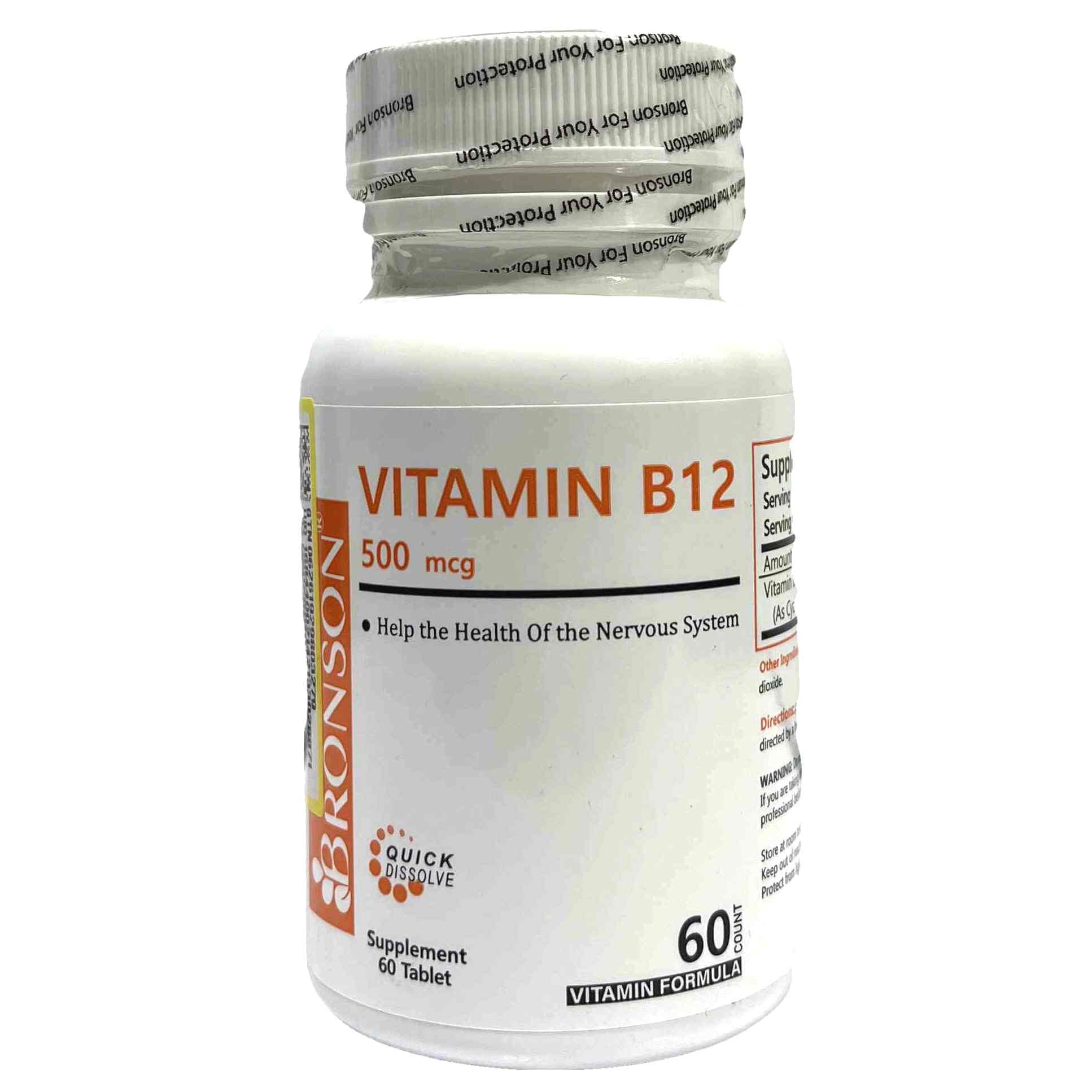 قرص ویتامین ب12 500 برونسون Bronson Vitamin B