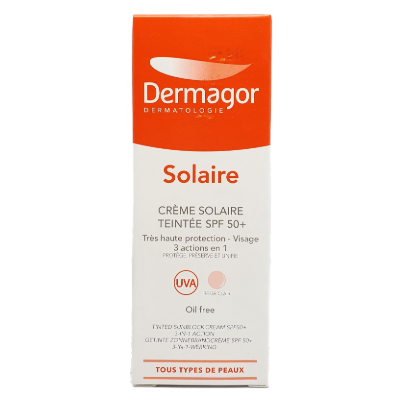 ضد آفتاب رنگی فاقد چربی 3 در 1 +SPF50 درماگور DERMAGOR