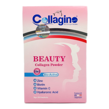 پودر کلاژن بیوتی غنی شده کلاژینو ۵ در ۱ Collagino Beauty
