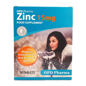 قرص زینک 15 میلی گرم او پی دی فارما OPD Pharma Zinc