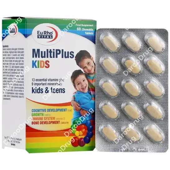 قرص جویدنی مولتی‌ پلاس کیدز یوروویتال Eurho Vital Multiplus Kids