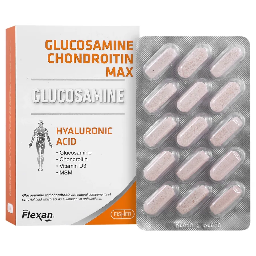 قرص گلوکزامین و کندرویتین مکس فیشر فلکسان Flexan Glucosamine Chondroitin