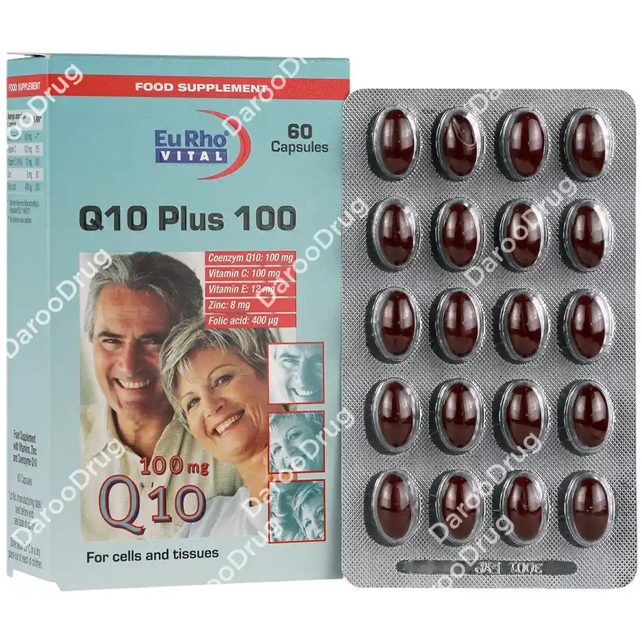 کپسول کیوتن پلاس ۱۰۰ یوروویتال EuRhoVital Q10 Plus