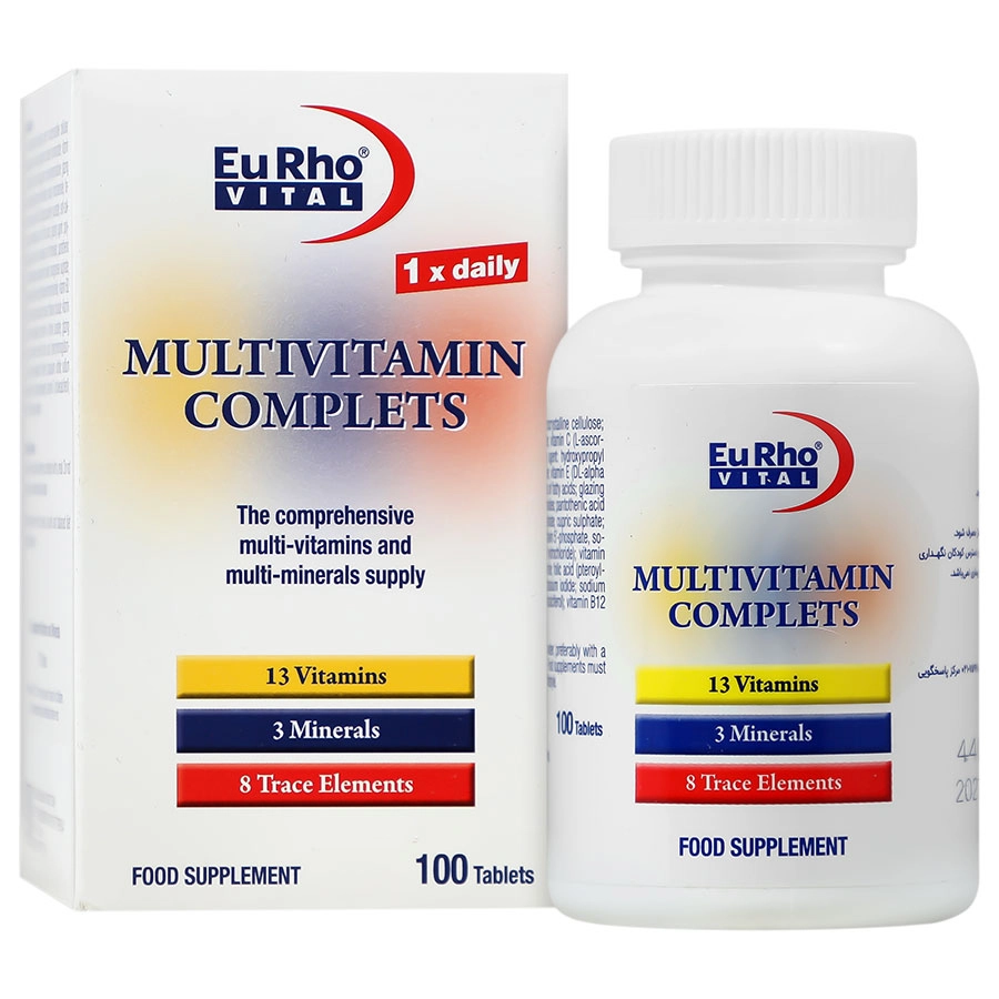 قرص مولتی ویتامین کامپلیت یوروویتال 100 عددی EuRhoVital 