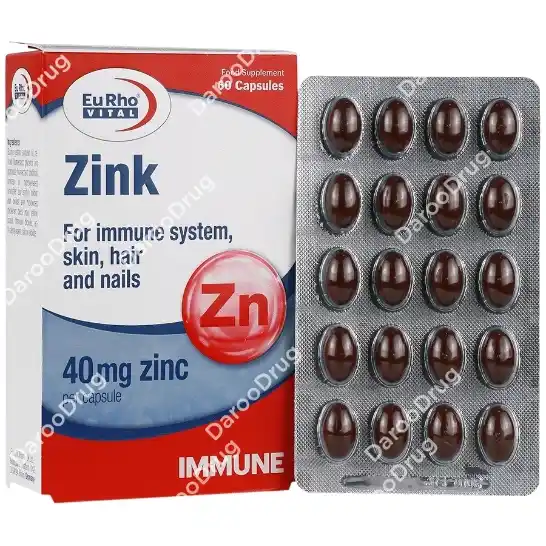 کپسول زینک 40 میلی گرم یوروویتال EuRhoVital zink