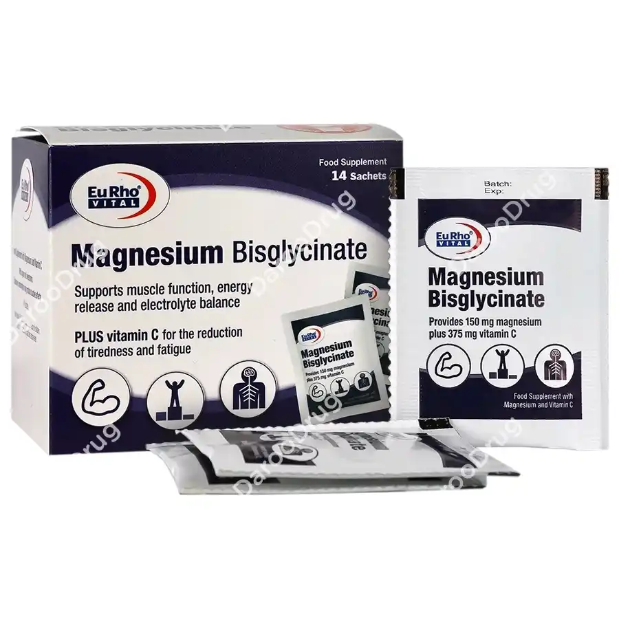 ساشه منیزیم بیس گلایسینات یوروویتال Eurho Vital Magnesium
