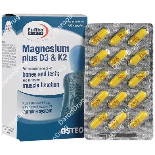 کپسول منیزیم با د3 و کا2 یوروویتال EuRho Vital