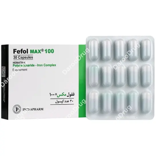 کپسول ففول مکس 100 اینترافارم Fefol Max