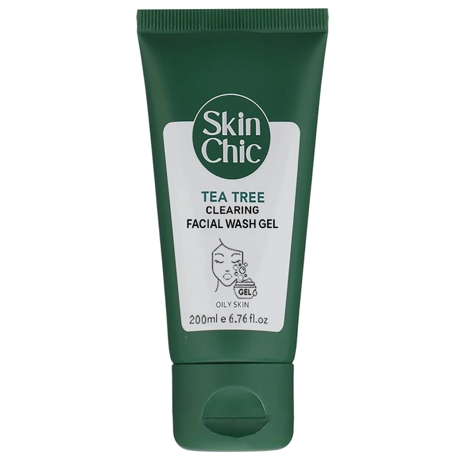 ژل شستشوی صورت حاوی روغن درخت چای اسکین شیک SKIN CHIC