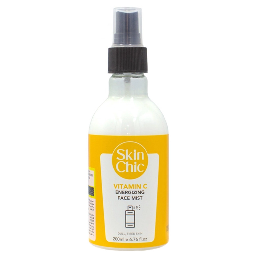 محلول آبرسان و انرژی بخش پوست حاوی ویتامین C اسکین شیک SKIN CHIC