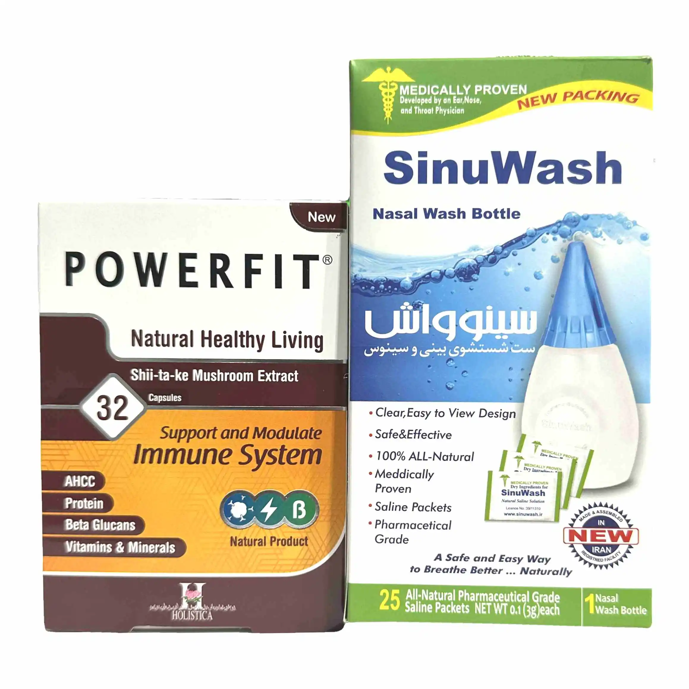 کپسول پاورفیت و سینوس سینوواش Powerfit & SinuWash