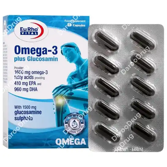 سافت ژل امگا 3 پلاس گلوکزامین یوروویتال EurhoVital Omega