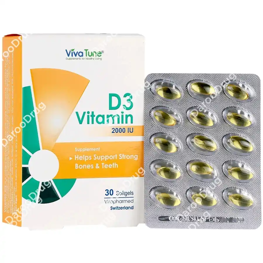 سافت ژل ویتامین د3 2000 ویواتیون Viva Tune