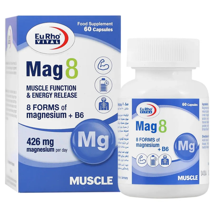 کپسول منیزیم مگ 8 یوروویتال EuRho Vital Mag