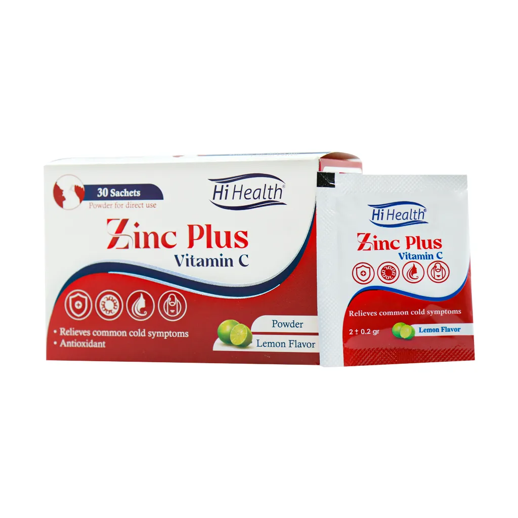 ساشه زینک پلاس و ویتامین سی های هلث Hi Health Zinc Plus Vitamin C